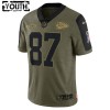 Lasten Kansas City Chiefs NFL Pelipaita Travis Kelce 87 Nike 2021 Salute to Service
